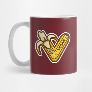 Banana, Vegan, Vegetarian, funny, Plant-Based Clothing, Fruit, Expression, Healthy, Cute Mug